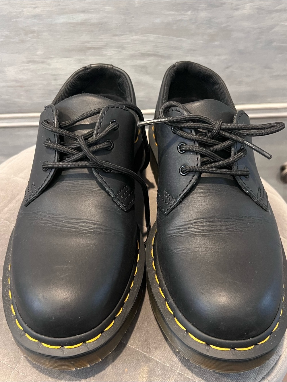 Dr. Martens 1461 Slip-Resistant Steel Toe Leather Oxford Shoes